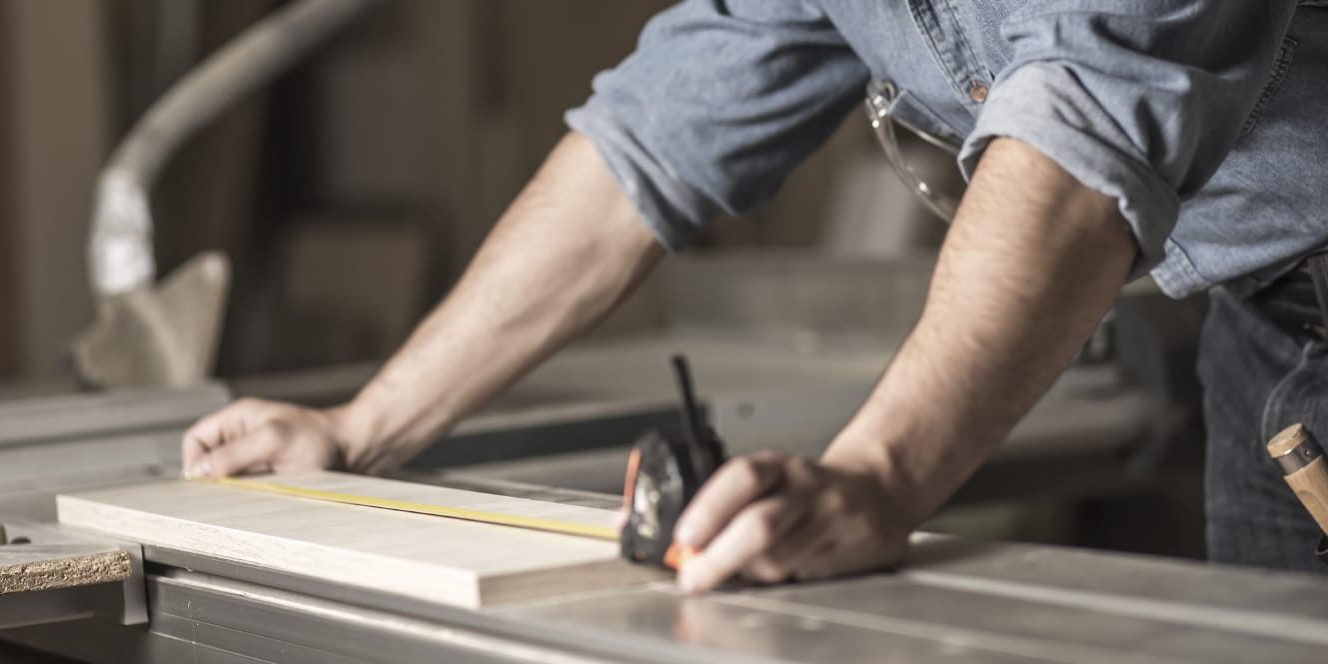 man-measuring